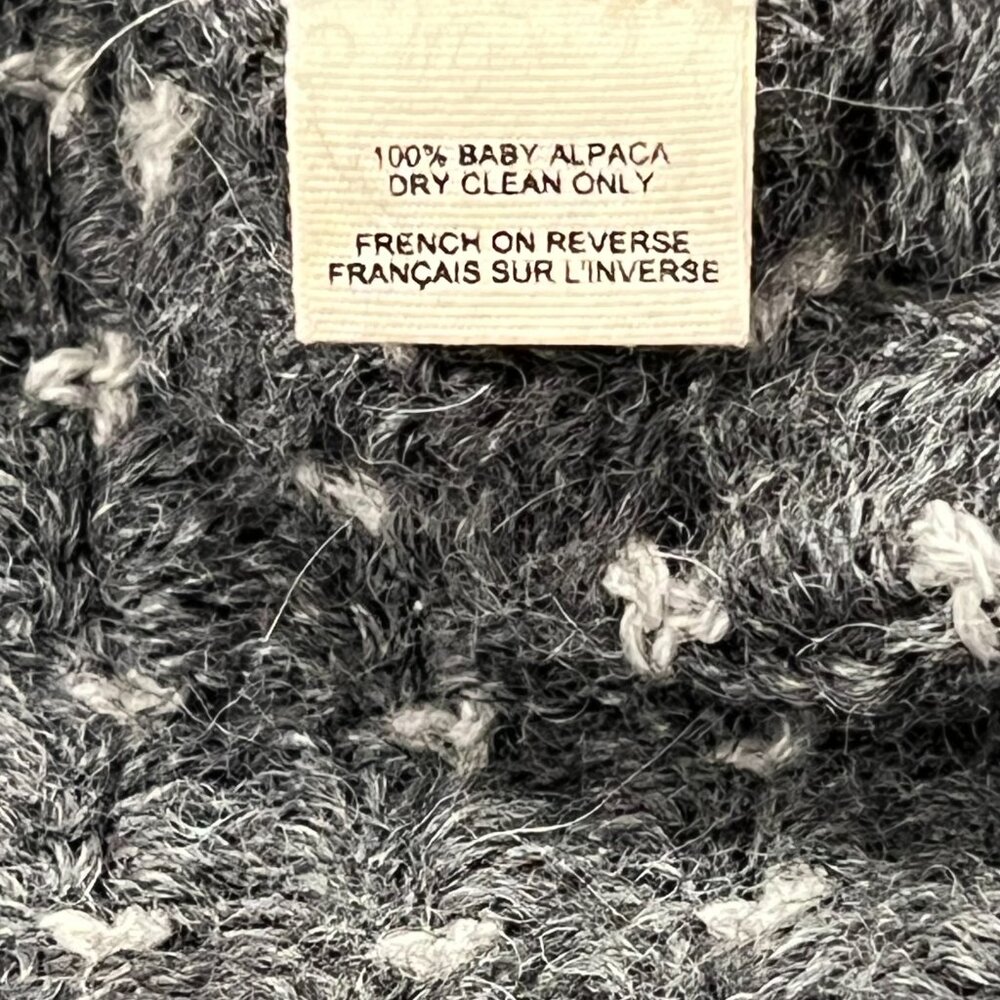 Anthropologie Moth Crochet Boxy V-neck Vest, Gray, S - Picture 5 of 12